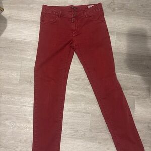 Antony Morato men’s Deep Red Skinny Jeans 0158